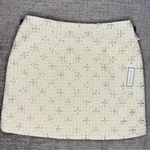 💰⬇️ Cream Skirt with Sequin Details